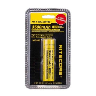 ถ่านชาร์จ Nitecore NL1835(18650) 3500mAh 3.6V ของแท้ 1 ก้อน