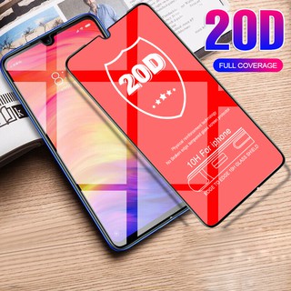 20D สีดำ VIVO Y17S Y51 Y55 Y65 Y66 Y67 Y69 Y71 Y79 V7 Y83 Y85 Y17 Z5i Z1X S7 MAX Plus 2020 เต็มจอ ปกป้อง ฟิล์ม กระจกนิรภัย ป้องกันจอ