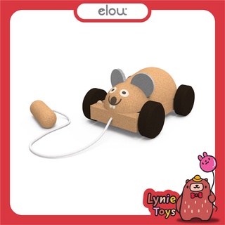 Elou ของเล่นไม้ หนูน้อยพาเพลิน Pull Mouse