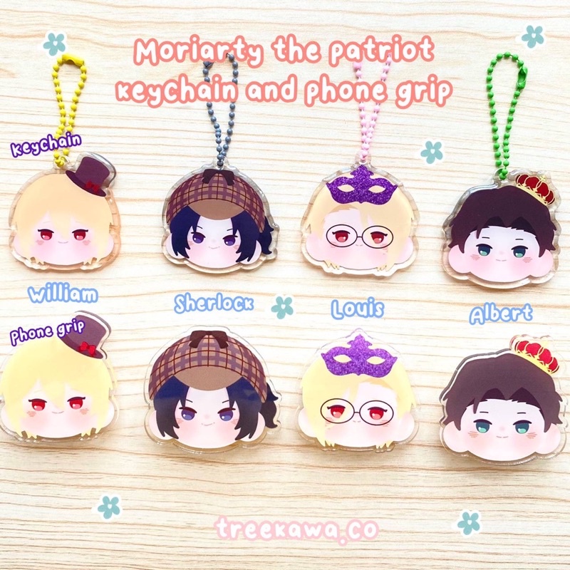 Moriarty พวงกุญแจอนิเมะรักชาติและที่จับโทรศัพท์โดย treekawa.co