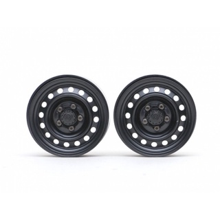 ล้อ BRW780919FBK : Boom Racing 1.9" 16-Hole Classic Steelie Reversible Beadlock Wheel w/ XT504 Hub Front (2) Black