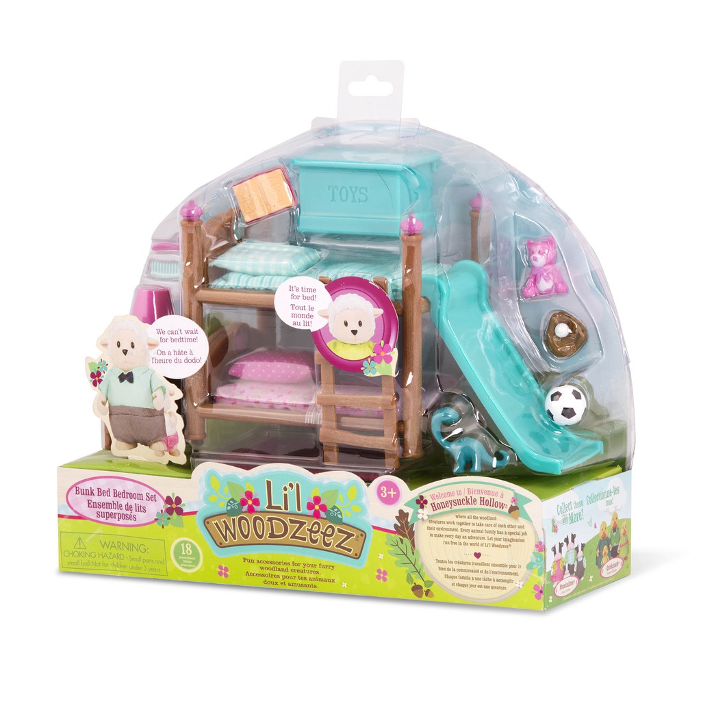 LI'L WOODZEEZ BUNK BED, KIDS ROOM - เตียงนอน 2 ชั้น, ห้องเด็กสำหรับตุ๊กตา