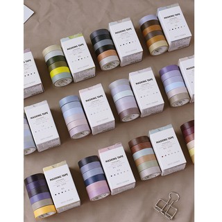 🔥พร้อมส่ง🔥 Masking Tape เทปตกแต่ง ชุด6ม้วน