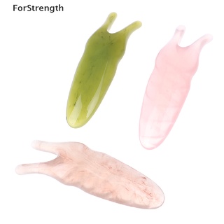 Forstrength แผ่นหินหยกธรรมชาติ รูปตัว Y สําหรับนวดจมูก ใบหน้า และกัวซา