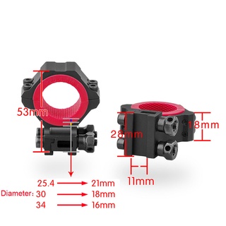 ขาจับกล้องสโคป scope DISCOVERY จับราง11มิล จับท่อกล้อง 25.4mm 30mm 34mm