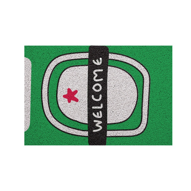 [MT01-00000015] พรม พรมเช็ดเท้า พรมดักฝุ่น ลาย Green Welcome สั้น 40x60 ซม