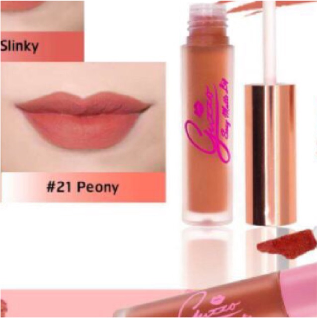 ลิปสติกเนื้อแมท แบรนด์Guzzoใช้แค่1ครั้งกับปาดบนแขน