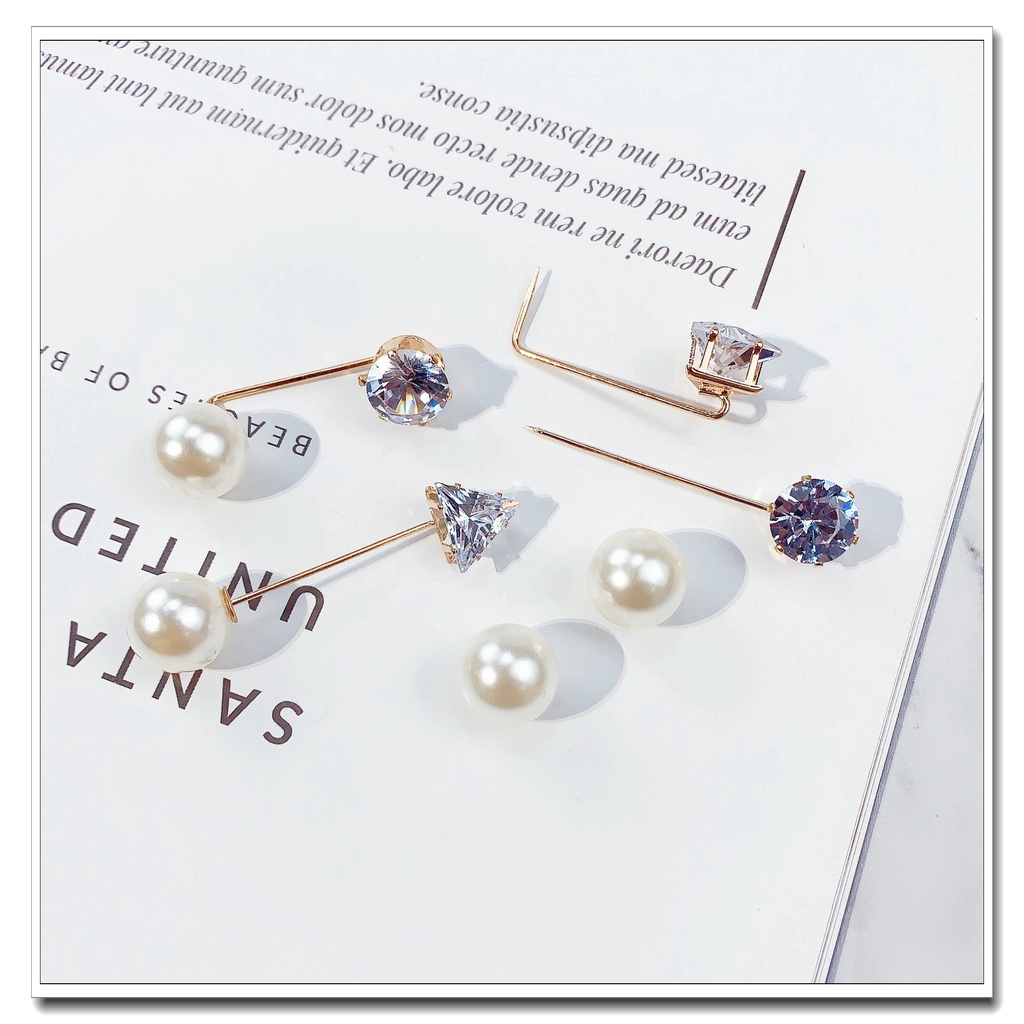 เข็มกลัดมุกแฟชั่นสําหรับติดเสื้อผ้า เข็มกลัดมุกแฟชั่นสําหรับติดเสื้อผ้า COD เกาหลีเอวเอวหัวเข็มขัดป้องกันแสงสะ - รูปที่ 5