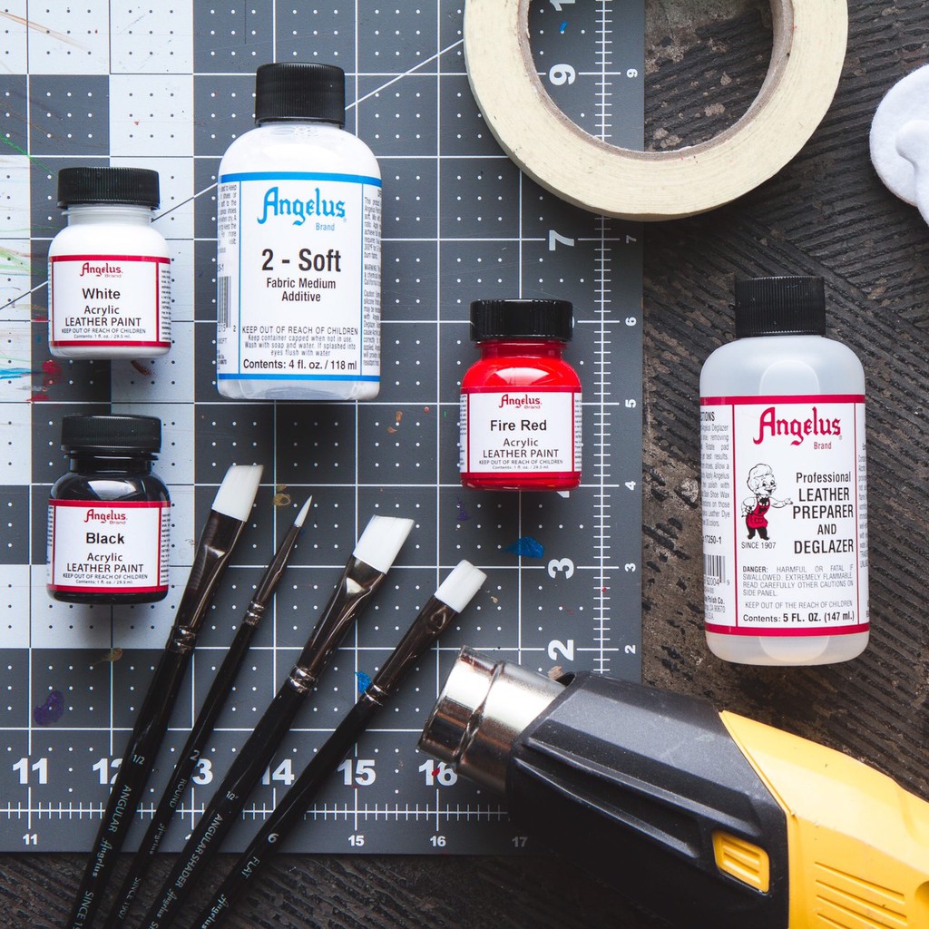 Angelus Additives Paint: 2-Soft, 2-Hard, Duller, 2-Thin น้ำยาผสมสีสำหรับสี Angelus เพื่อทาบนพื้นผิวที่เหมาะสม