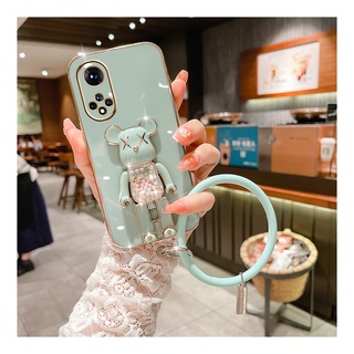 เคสโทรศัพท์มือถือ มีทรายไหล ลายหมี สําหรับ Huawei Nova9 Nova9 SE Nova7i Nova4 Nova4e Nova3i Nova5t Pro