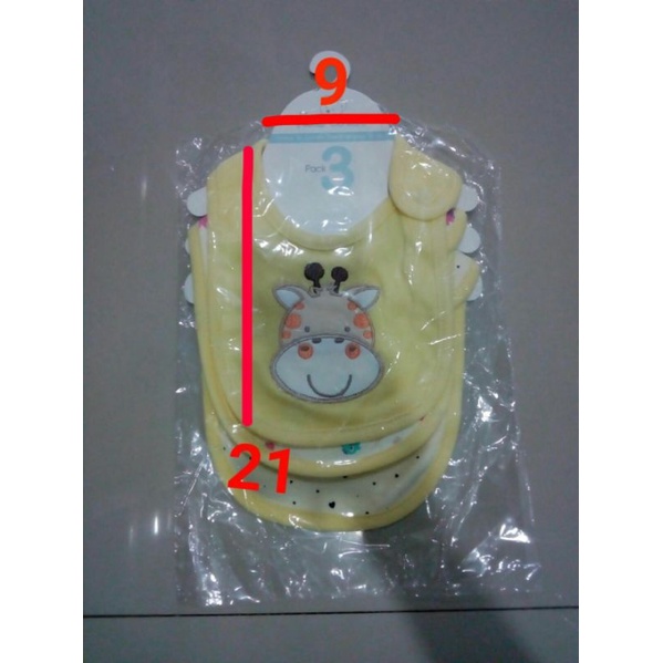 ผ้ากันเปื้อน เด็ก ผ้ากันน้ำลาย แพ็ค 3 ผืน Baby Bib