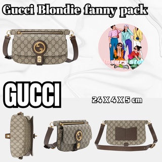 GUCCI/GUCCI Blondie Series กระเป๋าคาดเอว/สไตล์ล่าสุด/กระเป๋าสุภาพสตรี/ใหม่แท้/การจัดซื้อยุโรป