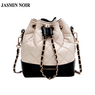 Jasmin NOIR กระเป๋าสะพายไหล่ สายโซ่ ลายสก๊อต สําหรับผู้หญิง