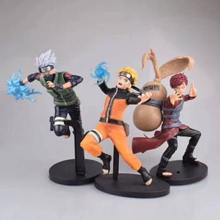 โมเดลนารุโตะ Naruto ยกเซ็ต 3 ตัว ความสูง 18 cm สินค้ามือ 1 วัสดุพีวีซี 💥พร้อมส่งจากไทย🔥✈️🚌🚌🚙