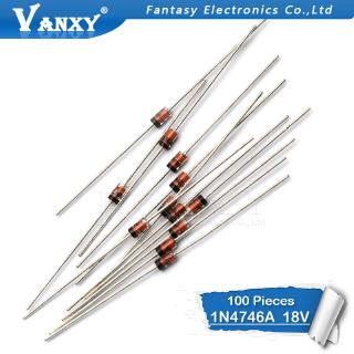 100PCS 1W 18V 1N4746A 1N4746 DO-41 Zener diode