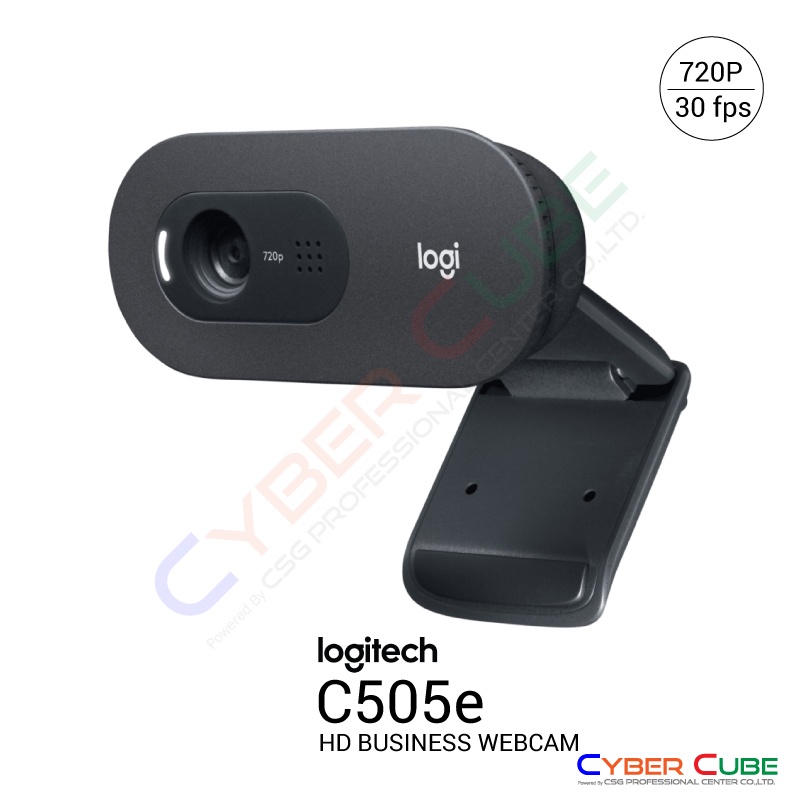 Logitech C505e HD BUSINESS WEBCAM ( กล้องเว็บแคม ) - HD WEBCAM ( 720p / 30fps ) / WideScreen 60° / (Mono Mic)