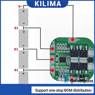 Bms บอร์ดป้องกันแบตเตอรี่ Pcm 4S 14.8V 16.8V 20A สําหรับแบตเตอรี่ลิเธียม LicoO2 Limn2O4 18650 Li