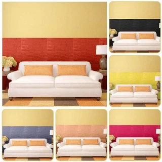วอลเปเปอร์ วอลเปเปอร์ติดผนัง หนา 4 มม. 70*77cm วอลเปเปอร์ติดผนัง 3d wallpaper ลายอิฐ กันกระแทก มีกาวในตัว 1 แผ่น #A025