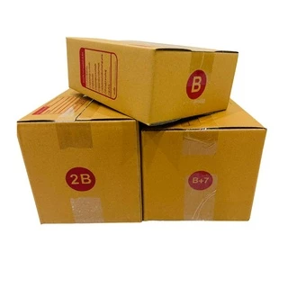 เบอร์ B กล่องไปรษณีย์ กล่องพัสดุ ทำจากกระดาษ KA มีพิมพ์จ่าหน้า