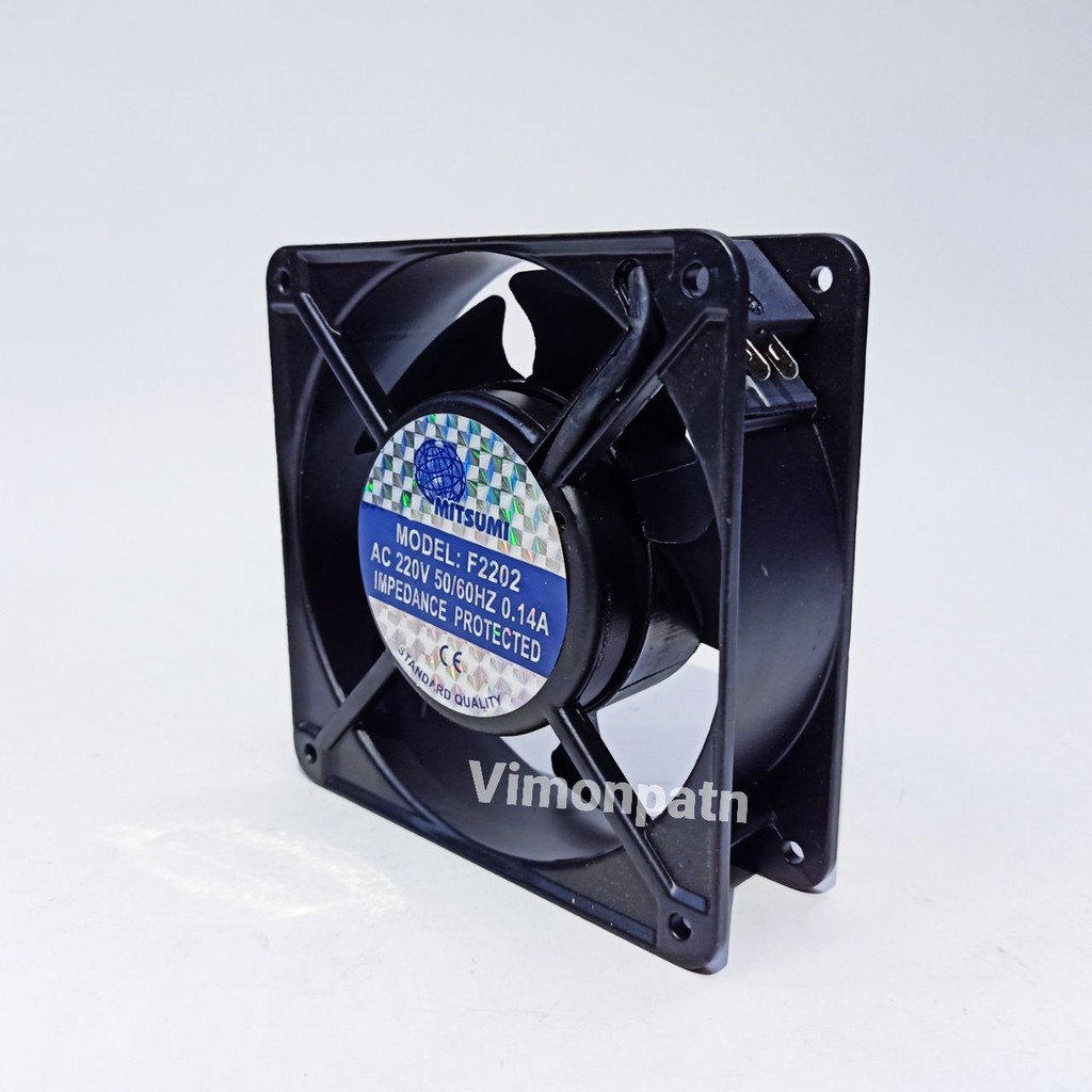 Mitsumi / F2202 พัดลมระบายความร้อน 4.5 นิ้ว 220VAC 50/60Hz (120x120x38)