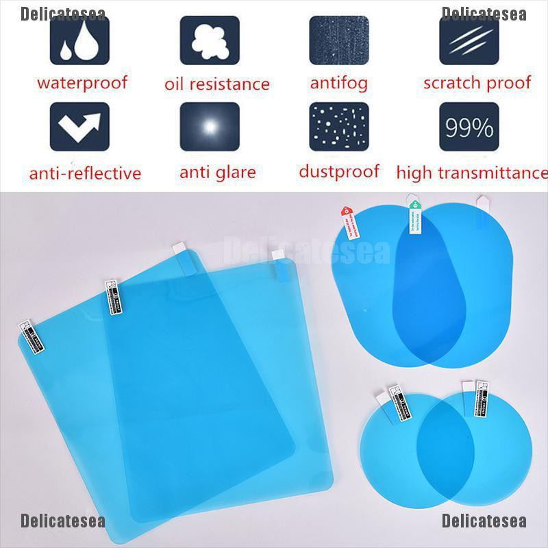(ds) สติกเกอร์ฟิล์มกันหมอก กันน้ํา สําหรับติดตกแต่งกระจกมองหลังรถยนต์ 2 ชิ้น