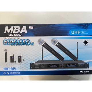 ไมค์ลอย ไมโครโฟนไร้สาย MBA MIC-888A