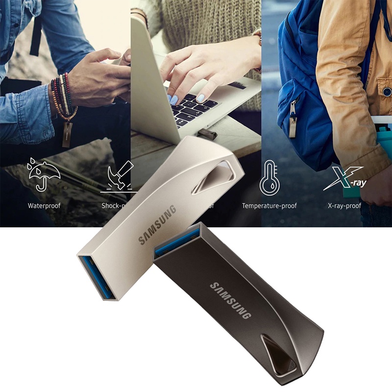 SAMSUNG แฟลชไดรฟ์โลหะ Usb 3.0 256GB 512GB 1TB 2TB 64GB 128GB 16GB 32GB 16GB 8GB ความเร็วสูงสําหรับอ่านหนังสือ
