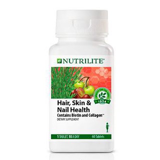 Amway Nutrilite Hair Skin Nail Health (SHN ขนาด 60 เม็ด) บำรุงผิวพรรณ ผม เล็บ ให้สุขภาพดี คอลลาเจนสูง