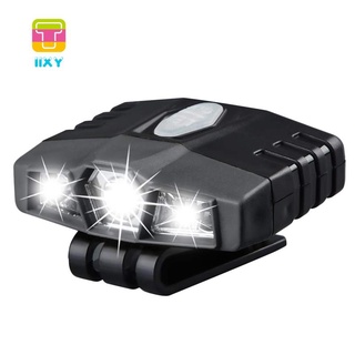 คลิปหนีบไฟ Led 150 Lumens กันน้ําแบบชาร์จไฟสําหรับติดหมวก COD