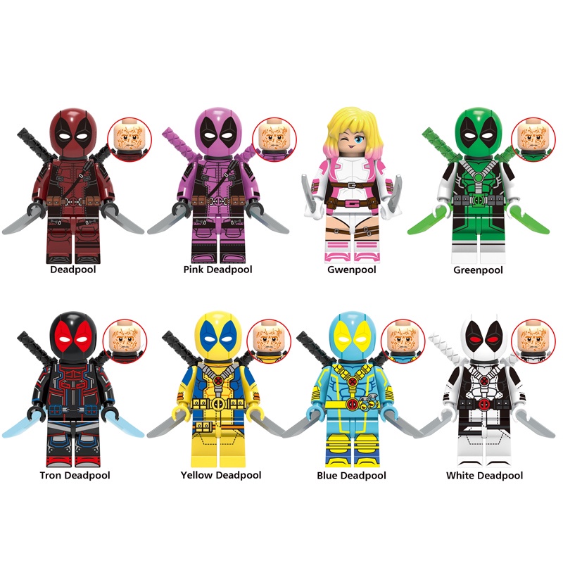 Wade Wilson Deadpool Mini Dolls Figures Building Blocks ของเล่น