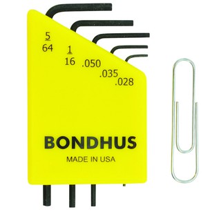 bonchus ประแจหกเหลี่ยม ตัวแอล 5 ชิ้น 0.028-5/64"  รุ่น 12243  บอลฮัส USA.แท้100%