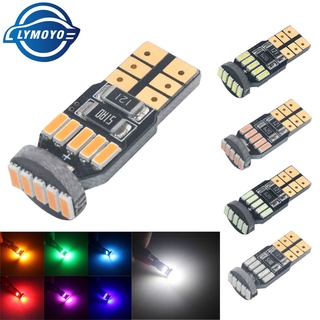 หลอดไฟ Led T10 W5W 168 194 4014 15SMD DC12V สีขาว สําหรับติดป้ายทะเบียนรถยนต์ 1ชิ้น