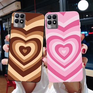 เคสโทรศัพท์มือถือ ซิลิโคนนิ่ม ลายหัวใจ เรียบง่าย สําหรับ realme 8i 8 pro realme 8 4g 5g