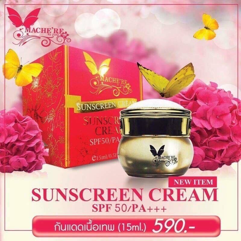 ครีมกันแดดมาเชอรี่ เนื้อซิลิโคน มาเชอรี่ บาย จูมิ Mache're by jumi Sunscreen Cream 15g. ของแท้