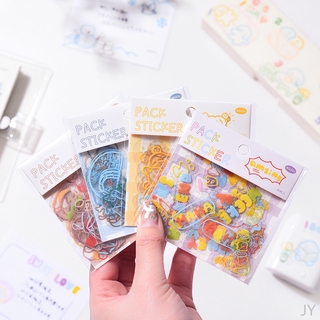 【JY】สติกเกอร์ ลายการ์ตูน PET สําหรับตกแต่งสมุดบัญชีมือ กระเป๋า เครื่องเขียน ของขวัญ 40 ชิ้น