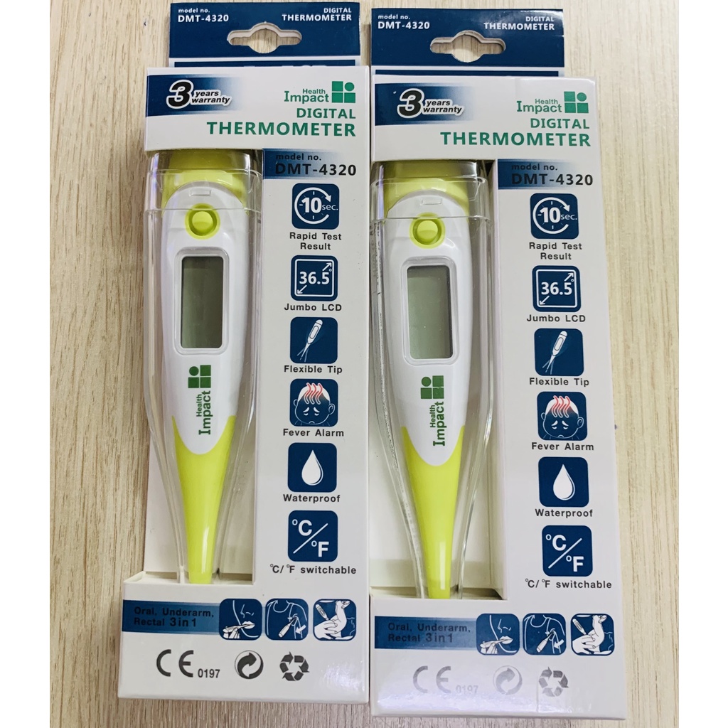 ปรอทวัดไข้แบบดิจิตอล HEALTH IMPACT DIGITAL THERMOMETER รุ่น DMT-4320 ประกัน 3 ปี