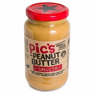 Pics Brand เนยถั่วเนื้อละเอียด ไม่เติมน้ำตาล Peanut Butter Smooth No Sugar (380g)