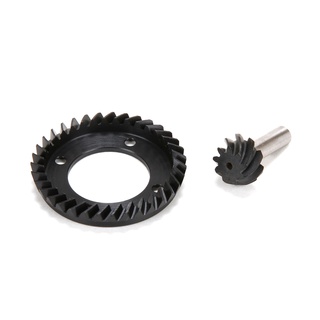 LOSB3571 Fr Ring &amp; Pinion Gear Set: 10-T