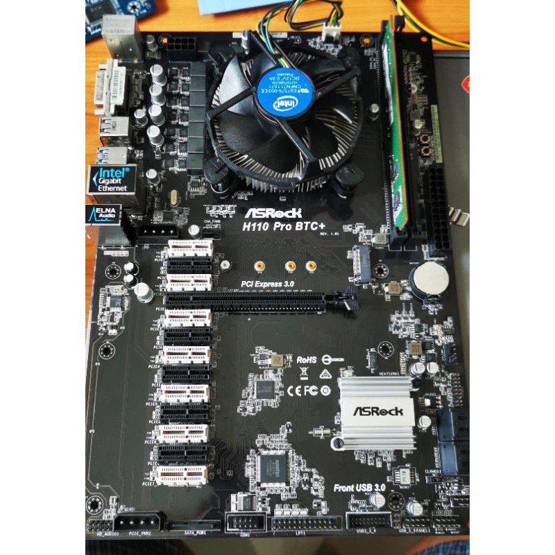 Mainboard Asrock H110 Pro BTC+ RAM+ CPU พร้อมขุด ส่งฟรี!!