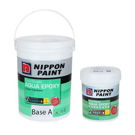 Nippon Aqua Epoxy Base A นิปปอน อะควา อีพ๊อกซี่ เบส A + ฮาร์ดเดนเนอร์ (SET) - แมทสีใหม่ ทุกฌฉดสี สอบ