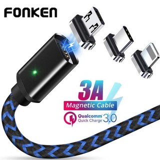 🔥🔥🔥FONKEN  USB แม่เหล็กสาย โทรศัพท์สายส่งโทรศัพท์มือถือแม่เหล็กที่ชาร์จเร็ว USB โทรศัพท์มือถือสายชาร์จเร็ว SJX