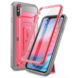 สําหรับ iPhone XS Max เคส SUPCASE แบบเต็มตัว ทนทาน คลิปซองหนัง เคสพร้อมตัวป้องกันหน้าจอ ขาตั้ง