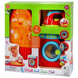 Playgotoys เซ็ตเครื่องซักผ้าและเตารีด ของเล่นเสริมพัฒนาการ (PG-3369)