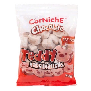 Corniche Chocolate Teddy Marshmallows 70g. คอนิเชอร์ มาชเมลโล่หมี ช็อคโกแลต 70กรัม