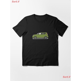 Tee เสื้อยืดแฟชั่น โลโก้ Kia Soul - Kia Green Essential T-Shirt เสื้อยืดพิมพ์ลาย เสื้อยืดโลโก้รถ