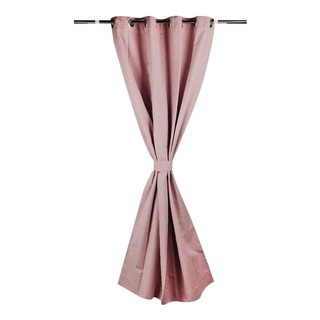 Curtain ผ้าม่าน ม่าน ของแต่งบ้าน ขนาด 135X220 ซม. สีชมพู เติมเต็มบรรยากาศผ่อนคลายภายในบ้าน