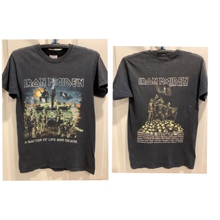 เสื้อยืดผ้าฝ้ายพิมพ์ลายขายดี Rare IRON MAIDEN A Matter Of Life And Death©️2006’s Tours☠️(Hanes-Tag)☠️💀