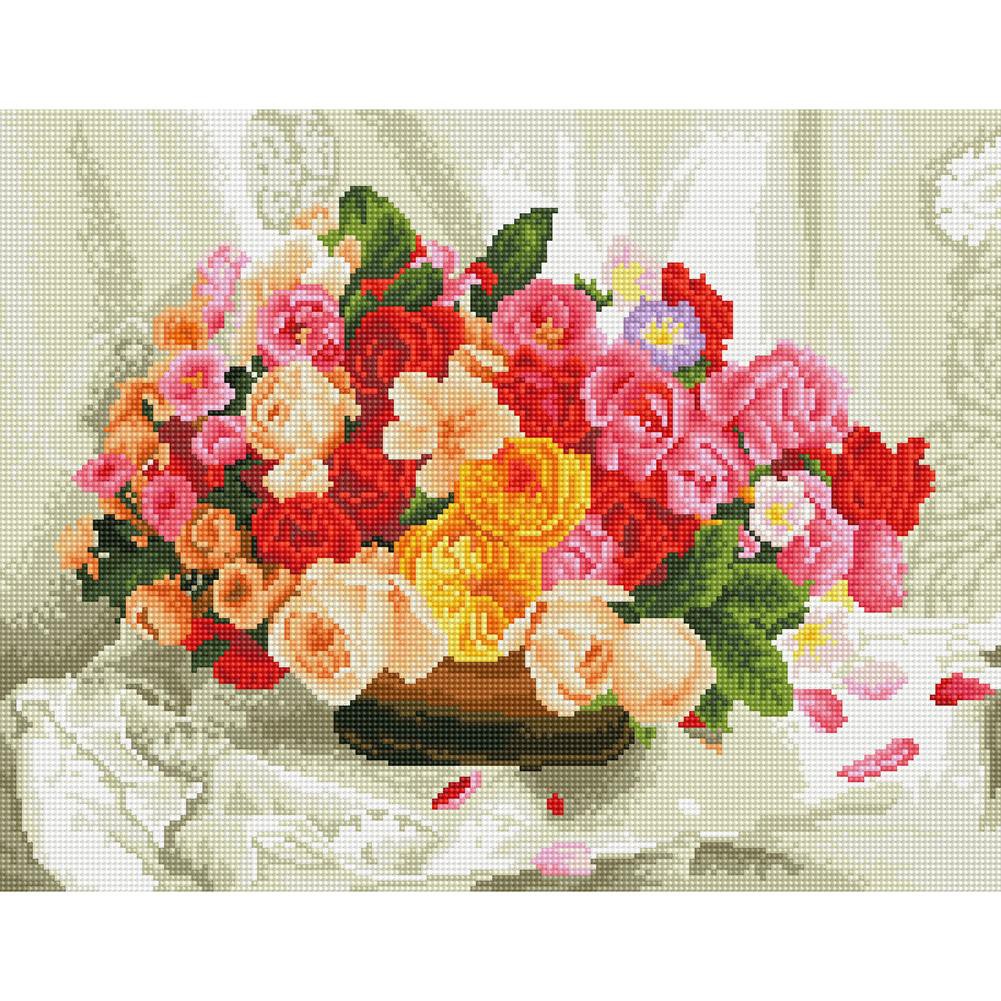 ACT Colorful Flowerpot DIY 5D Full Diamond Painting ...