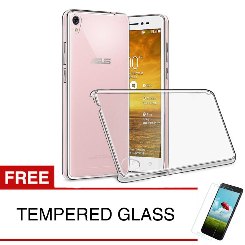 เคสคริสตัลสําหรับ Asus Zenfone Live / ZB501KL - เคสแข็งแบบใส + ฟรีกระจกนิรภัย