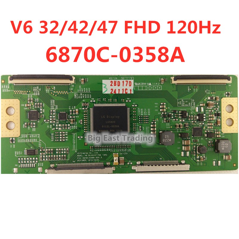 1 PC T-Con Board V6 32/42/47 Fhd 120Hz 6870C-0358A Ver1.0 Tv Tcon Logic Board,รับประกันคุณภาพ